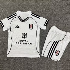 2025/26 Fulham Home White Fans Kids Soccer jersey