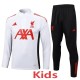 2025/26 LIV White Kids Half Pull Tracksuit