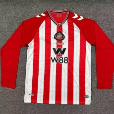 2025/26 Sunderland Home Red Fans Long Sleeve Soccer jersey