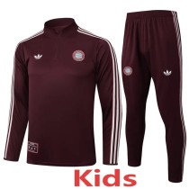 2025/26 Bayern Crimson Kids Half Pull Tracksuit