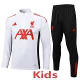 2025/26 LIV White Kids Half Pull Tracksuit