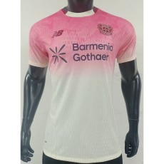 [PLAYER] 2025/26 Bayer 04 Leverkusen Away Pink Player Soccer jersey