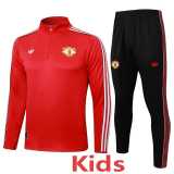 2025/26 Man Utd Red Kids Half Pull Tracksuit