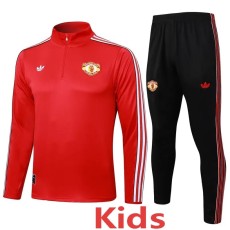 2025/26 Man Utd Red Kids Half Pull Tracksuit