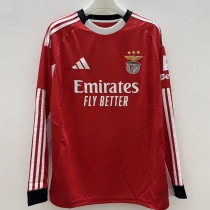 2025/26 Benfica Home Red Fans Long Sleeve Soccer jersey