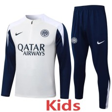 2025/26 INT White Kids Half Pull Tracksuit