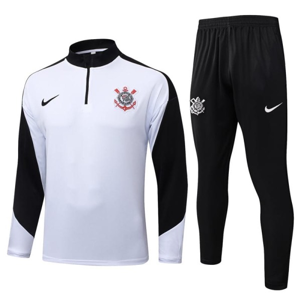 2025/26 Corinthians White Half Pull Tracksuit