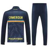 2025 Cameroon Dark Blue Half Pull Tracksuit