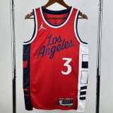 2024/25 CLIPPERS PAUL #3 Red NBA Jerseys