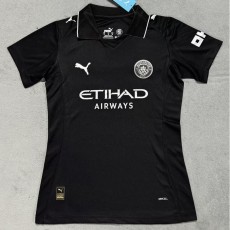 2025/26 Man City Away Black Fans Women Soccer jersey