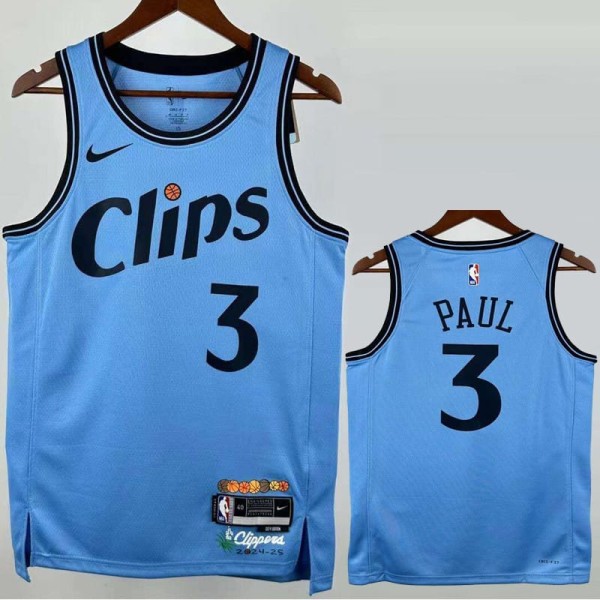 2024/25 CLIPPERS PAUL #3 Blue NBA Jerseys