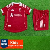[PLAYER] 2025/26 LIV Home Red Player Kids Soccer jersey