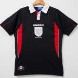 1998 England Away Black Retro Soccer jersey