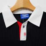 1998 England Away Black Retro Soccer jersey