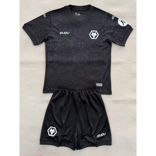 2025/26 Wolves GKB Black Fans Kids Soccer jersey