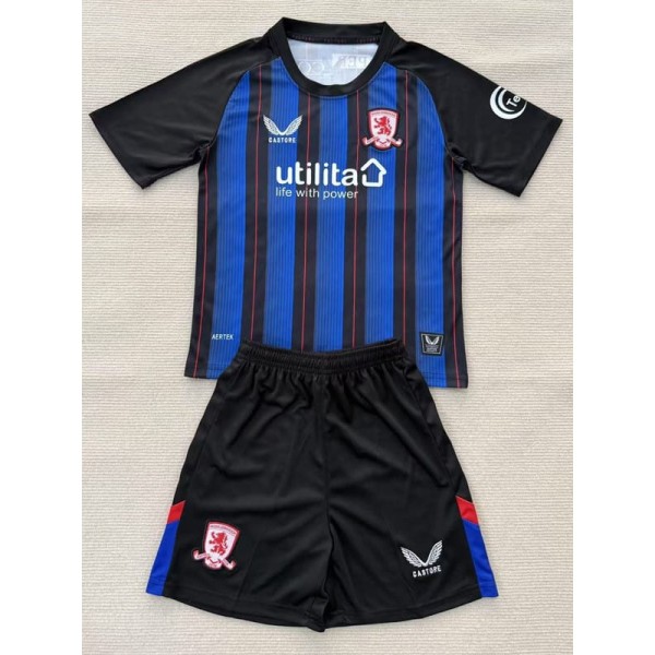 2025/26 Middlesbrough Away Blue Fans Kids Soccer jersey