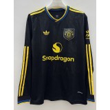 2025/26 Man Utd 3RD Black Fans Long Sleeve Soccer jersey