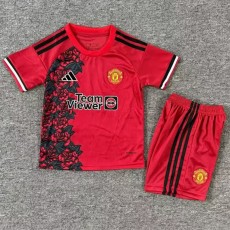 2025/26 Man Utd Special Edition Red Fans Kids Soccer jersey