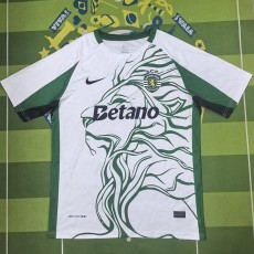 2025/26 Sporting Lisbon White 狮头 Training Shirts