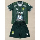 2025/26 Leon Home Green Fans Kids Soccer jersey
