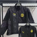 2025/26 Dortmund Grey & Black Double Sided Windbreaker