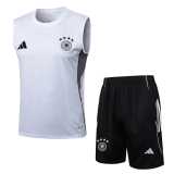 2025 Germany White Training Shorts Suit