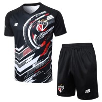 2025/26 Sao Paulo FC Black Training Shorts Suit