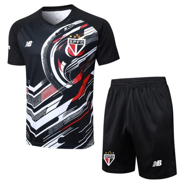 2025/26 Sao Paulo FC Black Training Shorts Suit