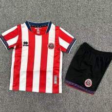 2025/26 Sheffield United Home Red Fans Kids Soccer jersey