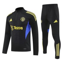 2025/26 Man Utd Black Half Pull Tracksuit