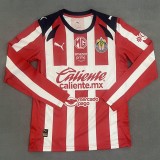 2025/26 Chivas Home Red Fans Long Sleeve Soccer jersey