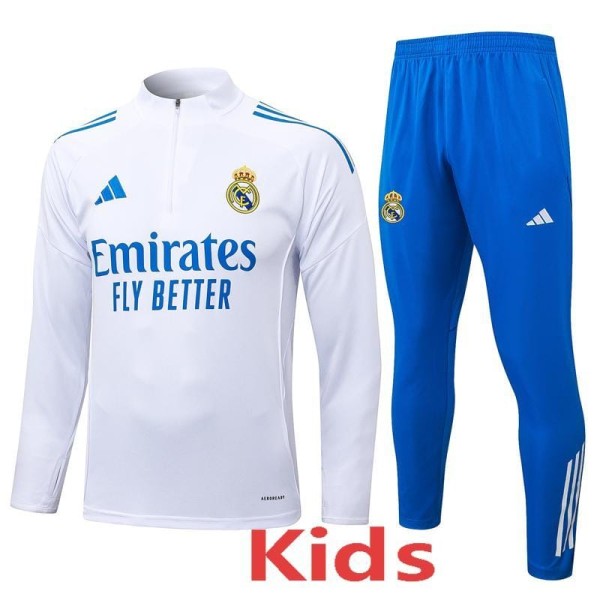 2025/26 R MAD White Kids Half Pull Tracksuit
