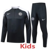 2025/26 CHE Black Kids Half Pull Tracksuit