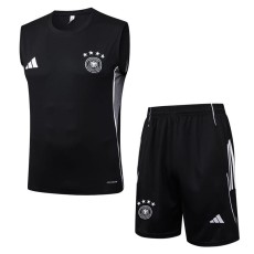 2025 Germany Black Training Shorts Suit