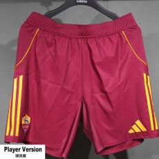 [PLAYER] 2025/26 Roma Home Crimson Player Soccer Shorts
