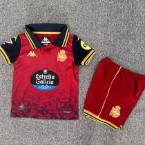 2025/26 La Coruna Away Red Fans Kids Soccer jersey