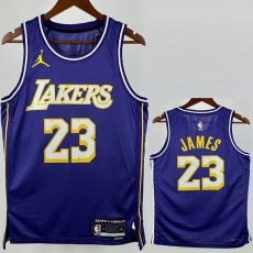 2025/26 LAKERS JAMES #23 Purple NBA Jerseys