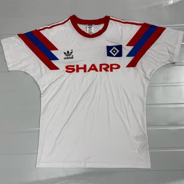 1990/91 Hamburger SV Home White Retro Soccer jersey