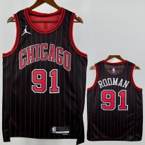 2025/26 BULLS RODMAN #91 Black NBA Jerseys