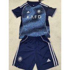 2025/26 Al Nassr FC Away Dark Blue Fans Kids Soccer jersey