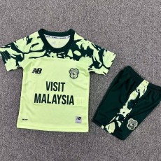 2025/26 Cardiff City Away Yellow Fans Kids Soccer jersey