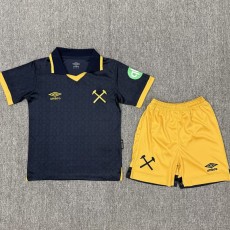 2025/26 West Ham 3RD Dark Blue Fans Kids Soccer jersey