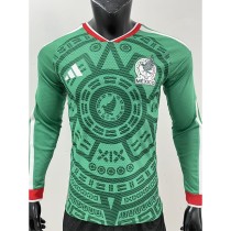 [PLAYER] 2026 Mexico Home Green Player Long Sleeve Soccer jersey
