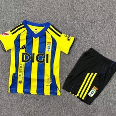 2025/26 Real Oviedo Away Yellow Fans Kids Soccer jersey