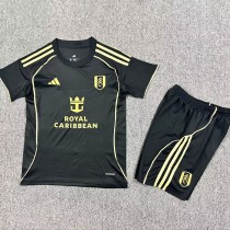 2025/26 Fulham 3RD Black Fans Kids Soccer jersey