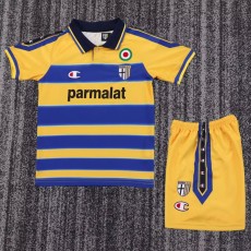1999/00 Parma Home Yellow Retro Kids Soccer jersey