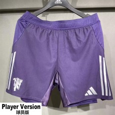[PLAYER] 2025/26 Man Utd Away Purple Player Soccer Shorts