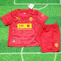 2025/26 Valencia Away Red Fans Kids Soccer jersey