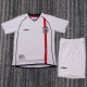 2002 England Home White Retro Kids Soccer jersey