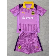 2025/26 Dortmund GKP Pink Fans Kids Soccer jersey